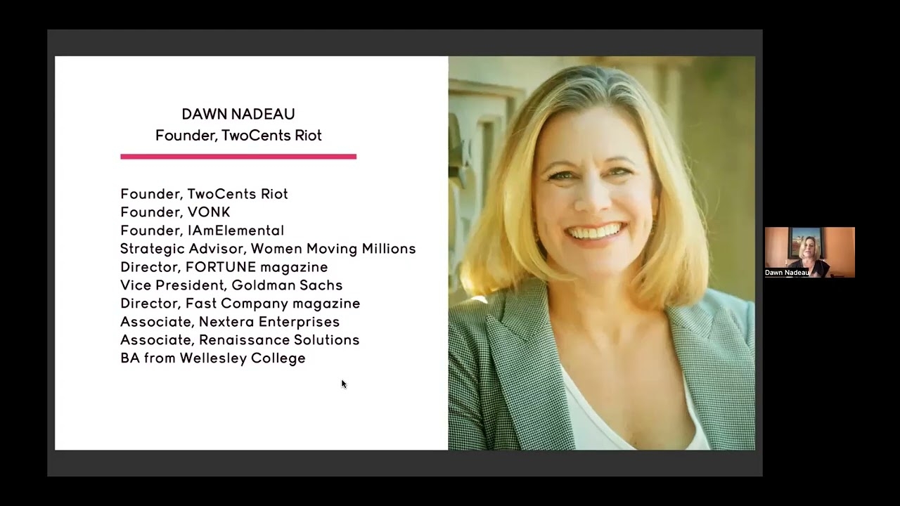 Entrepreneurship & Branding: Alumnae Career Conversation with Dawn Nadeau ’95 (Webinar, October 2023) Entrepreneurship & Branding: Alumnae Career Conversation with Dawn Nadeau ’95 (Webinar, October 2023)